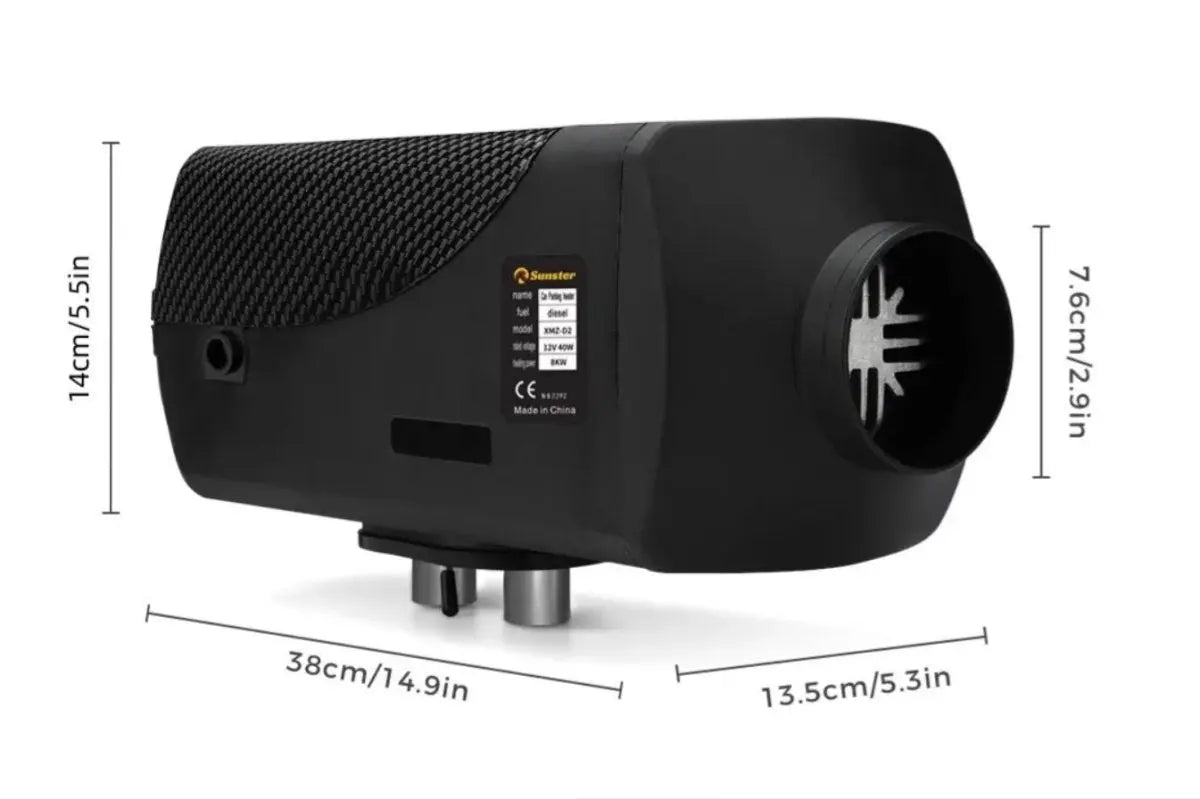 Sunster Dieselfyr 8kW 12/24V med Bluetooth - SejlStrøm