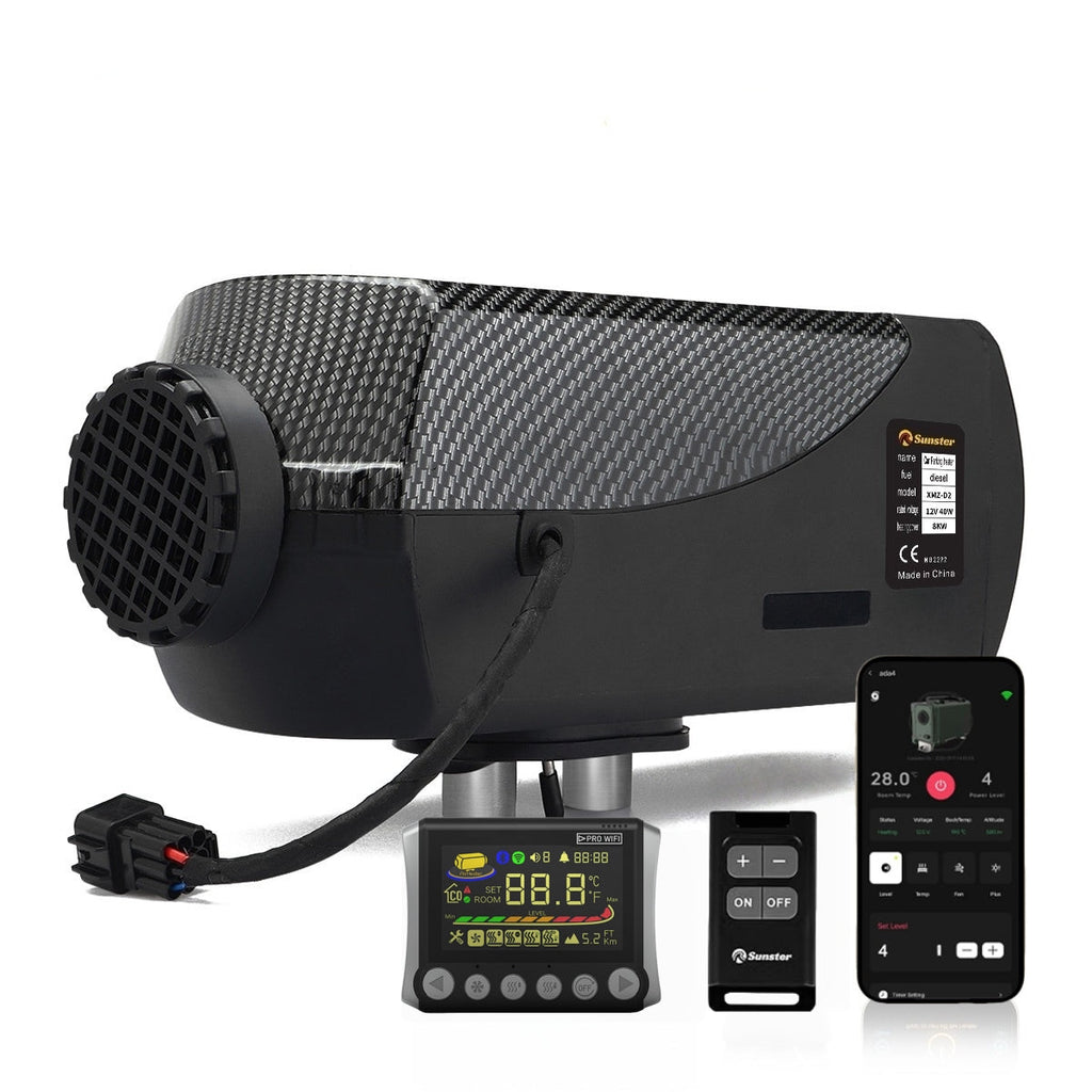 Sunster SH W8 8 kW dieselfyr med WiFi og Bluetooth