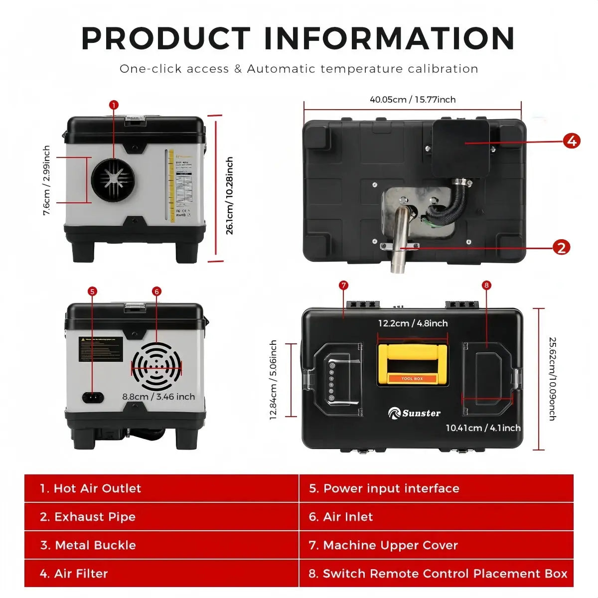 Sunster TB10 8kW Toolbox 12/24V – Bluetooth - SejlStrøm