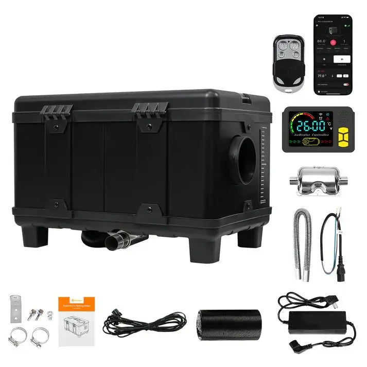 Sunster TB10 Black Edition 8 kW Toolbox Dieselfyr 12 V / 24 V & 110–240 V – Bluetooth - SejlStrøm