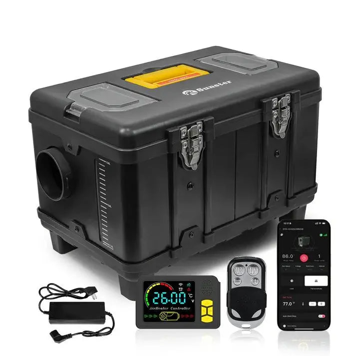 Sunster TB10 Black Edition 8 kW Toolbox Dieselfyr 12 V / 24 V & 110–240 V – Bluetooth - SejlStrøm