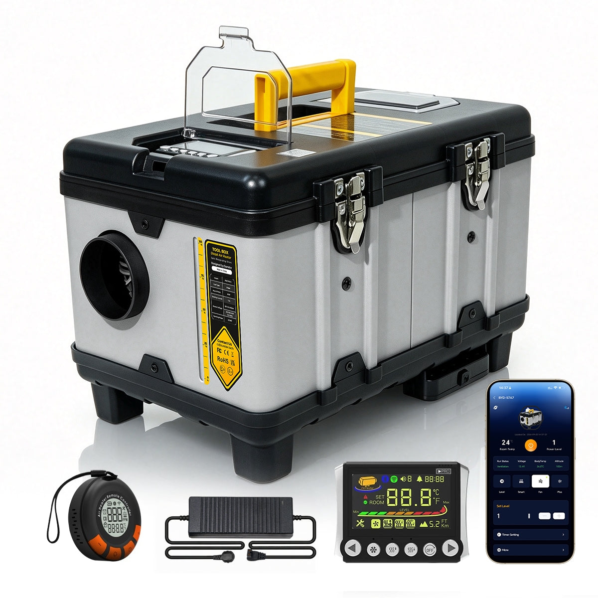 Sunster TB10PRO 8 kW 2026 – Bluetooth og CO-overvågning (originalbillede 1)