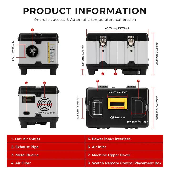 Sunster TB10PRO 8k 12/24V– Bluetooth med CO - alarm - SejlStrøm
