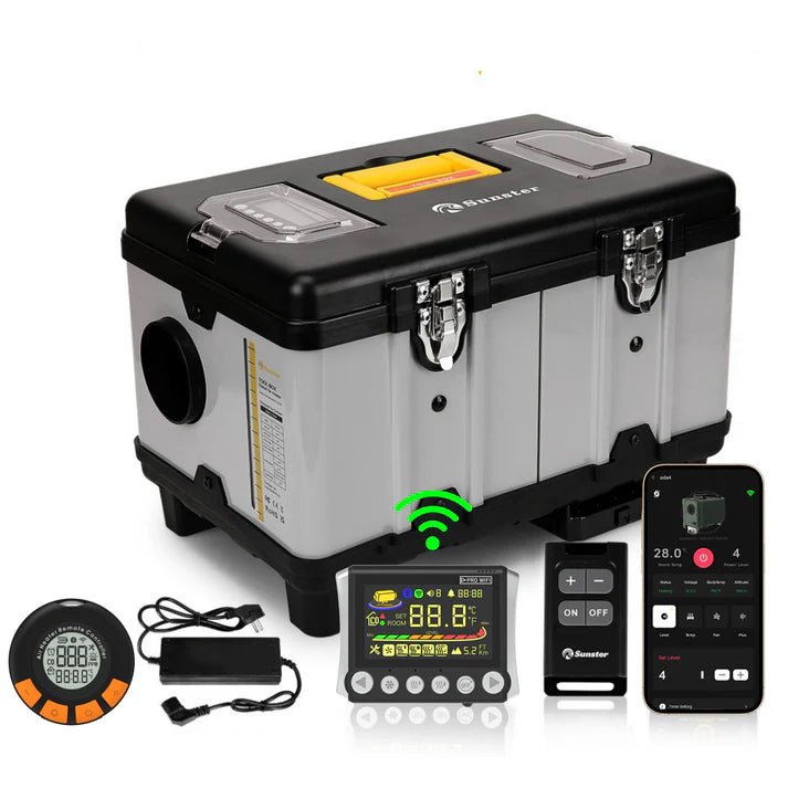 Sunster TB10PRO 8kW Dieselfyr – Toolbox WiFi & Bluetooth - SejlStrøm