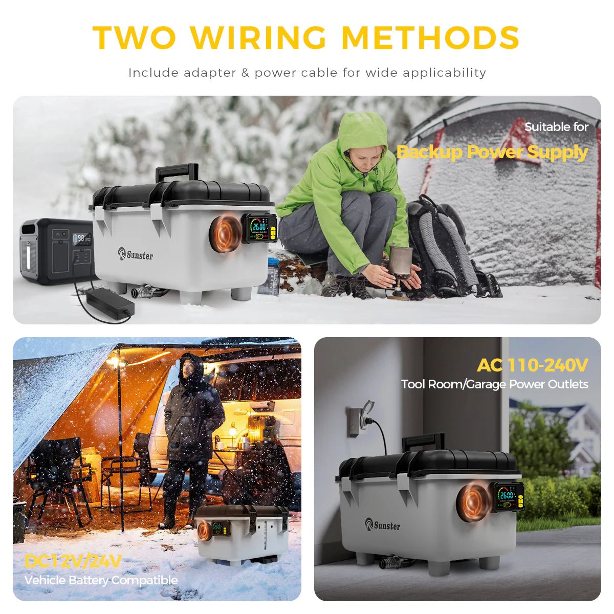 Sunster TB30 Diesel Heater 8KW 12/24V & 110–240V – Kraftfuld dieselvarmer med app‑styring - SejlStrøm