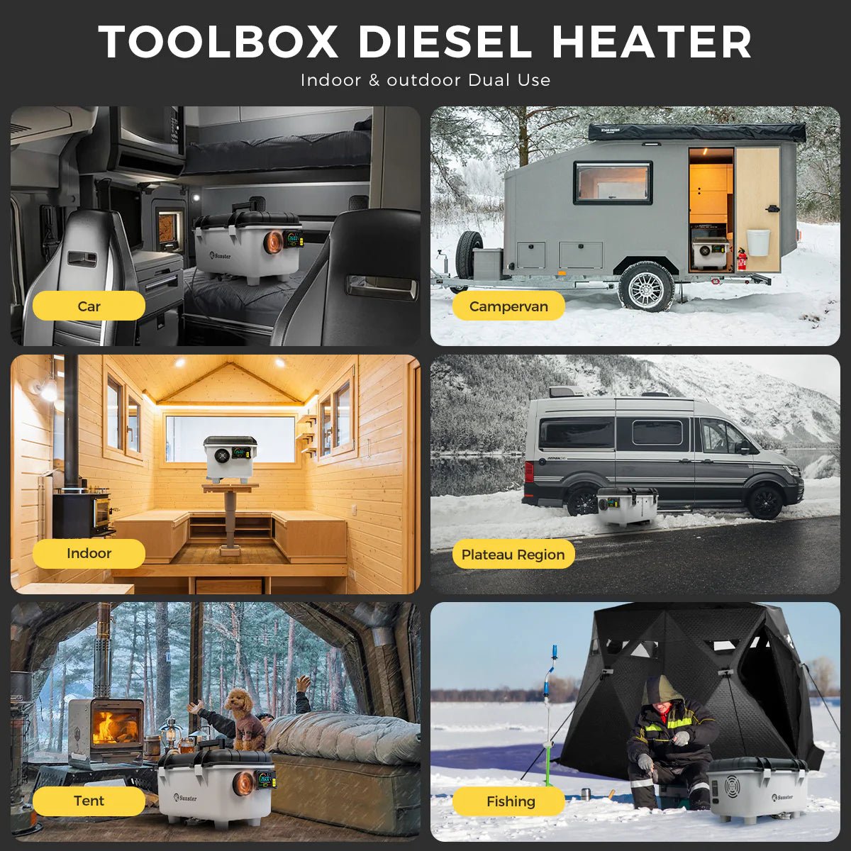 Sunster TB30 Diesel Heater 8KW 12/24V & 110–240V – Kraftfuld dieselvarmer med app‑styring - SejlStrøm