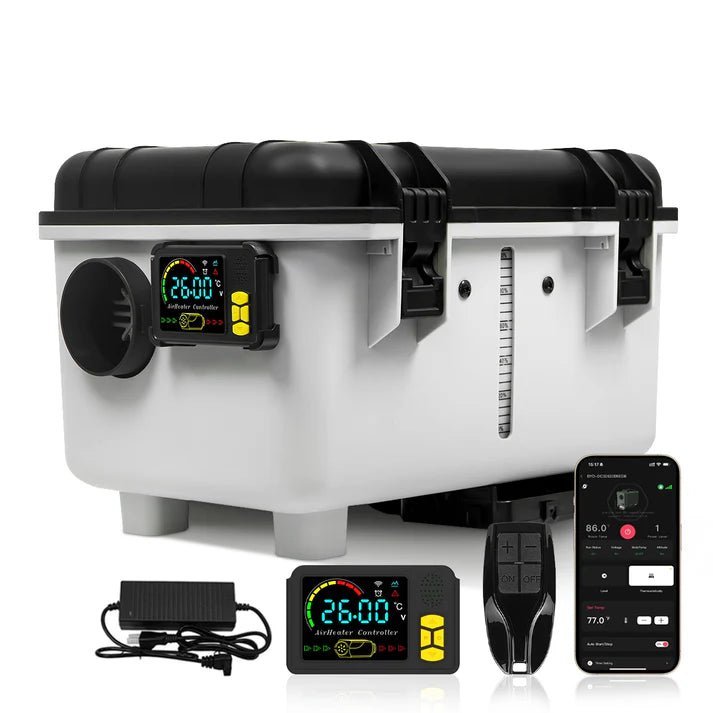 Sunster TB30 Diesel Heater 8KW 12/24V & 110–240V – Kraftfuld dieselvarmer med app‑styring - SejlStrøm