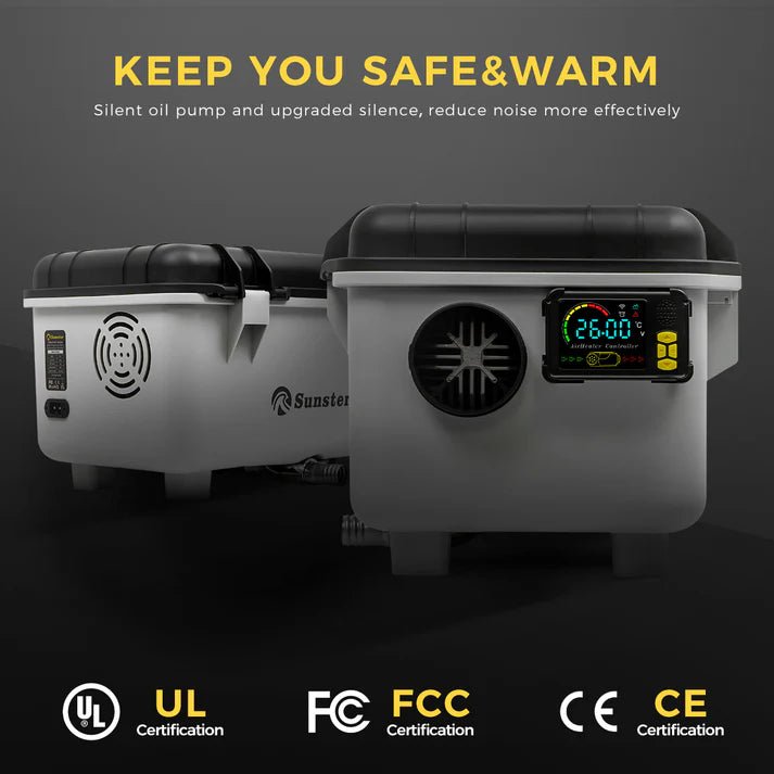 Sunster TB30 Diesel Heater 8KW 12/24V & 110–240V – Kraftfuld dieselvarmer med app‑styring - SejlStrøm