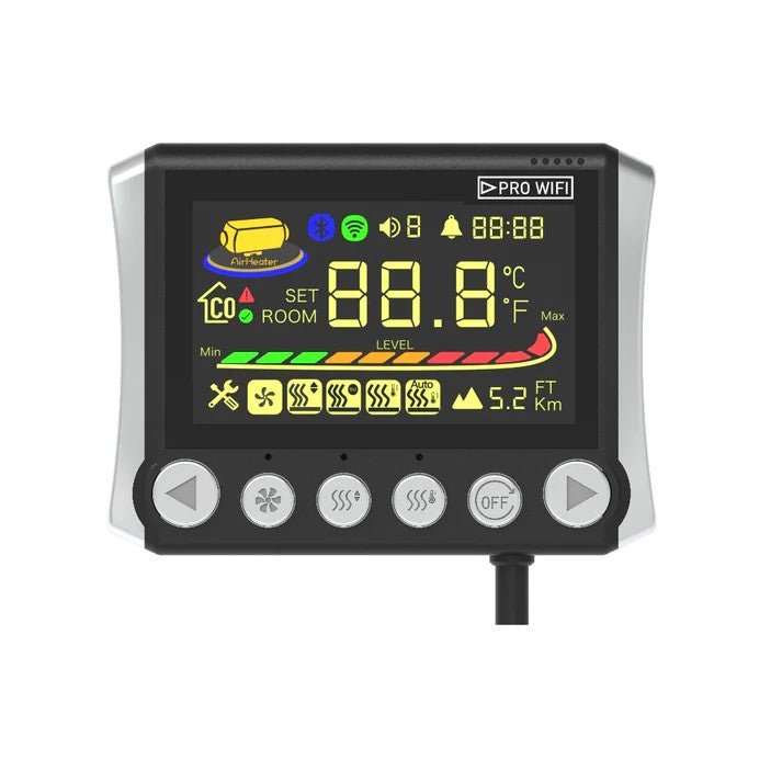 Sunster WiFi & Bluetooth LCD Switch 12/24V – trådløs styring til diesel heater - SejlStrøm