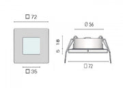 THABIT Q LED recessed spotlight – square