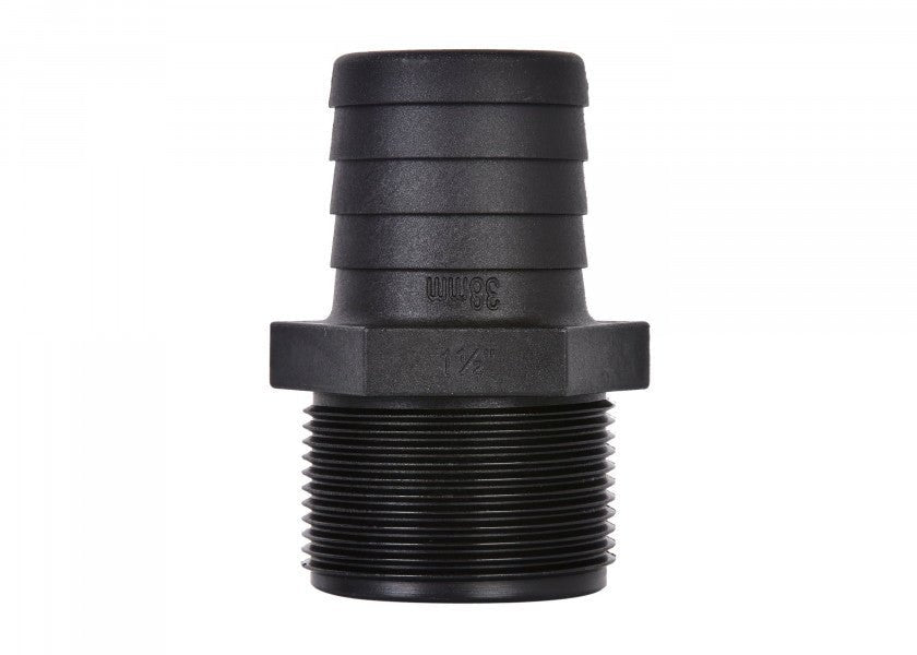 Connector - male thread, plastic, black