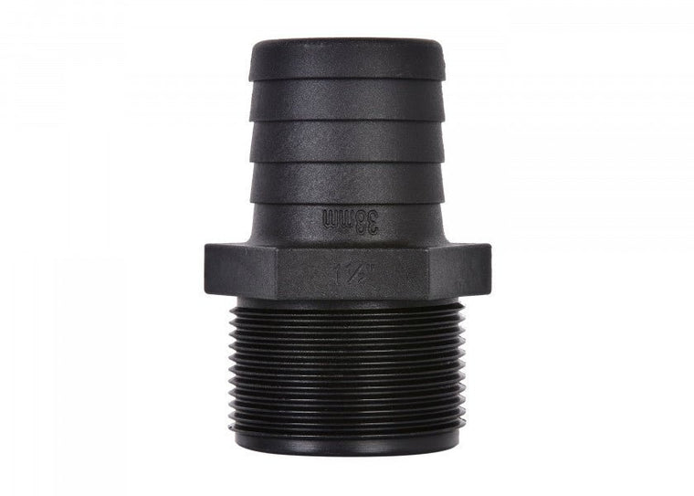 Connector - male thread, plastic, black