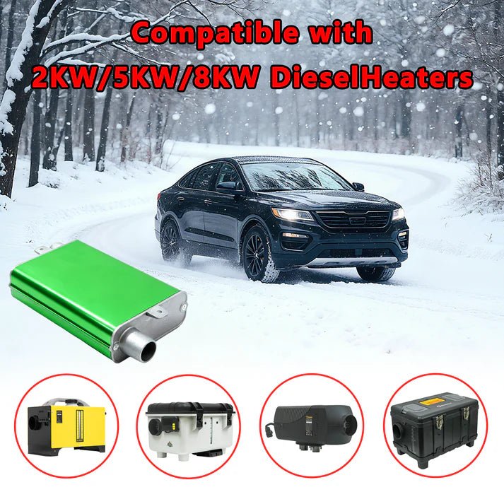 Udstødningslyddæmper 24 mm – Dieselvarmer - SejlStrøm