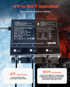 VEVOR IP68 marinebatterilader – 3 banke á 10 A / 12 V – detaljebillede 6