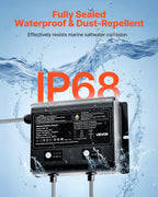 VEVOR IP68 marinebatterilader – 2 banke á 5 A / 12 V – detaljebillede 4