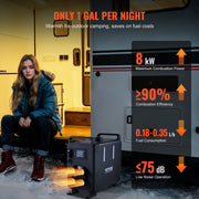 VEVOR Diesel Heater 8 kW 12/24 V – Vertical All-in-One with CO Alarm