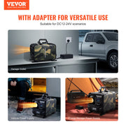 VEVOR dieselvarmer 8 kW 12/24 V – horisontal alt-i-én med CO-alarm – billede 2