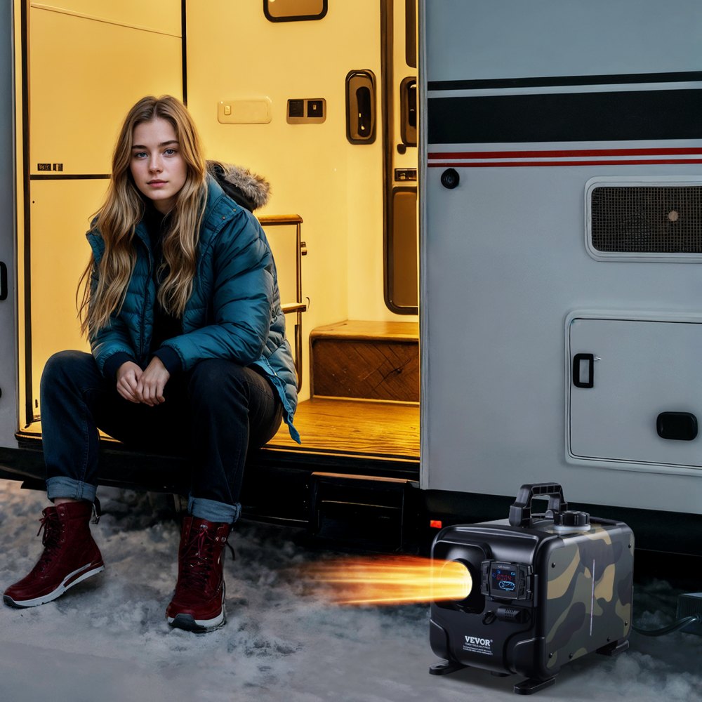 VEVOR dieselvarmer 8 kW 12/24 V – horisontal alt-i-én med CO-alarm – billede 8