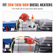 VEVOR 8V glow plug set for 2/5/8 kW diesel heater