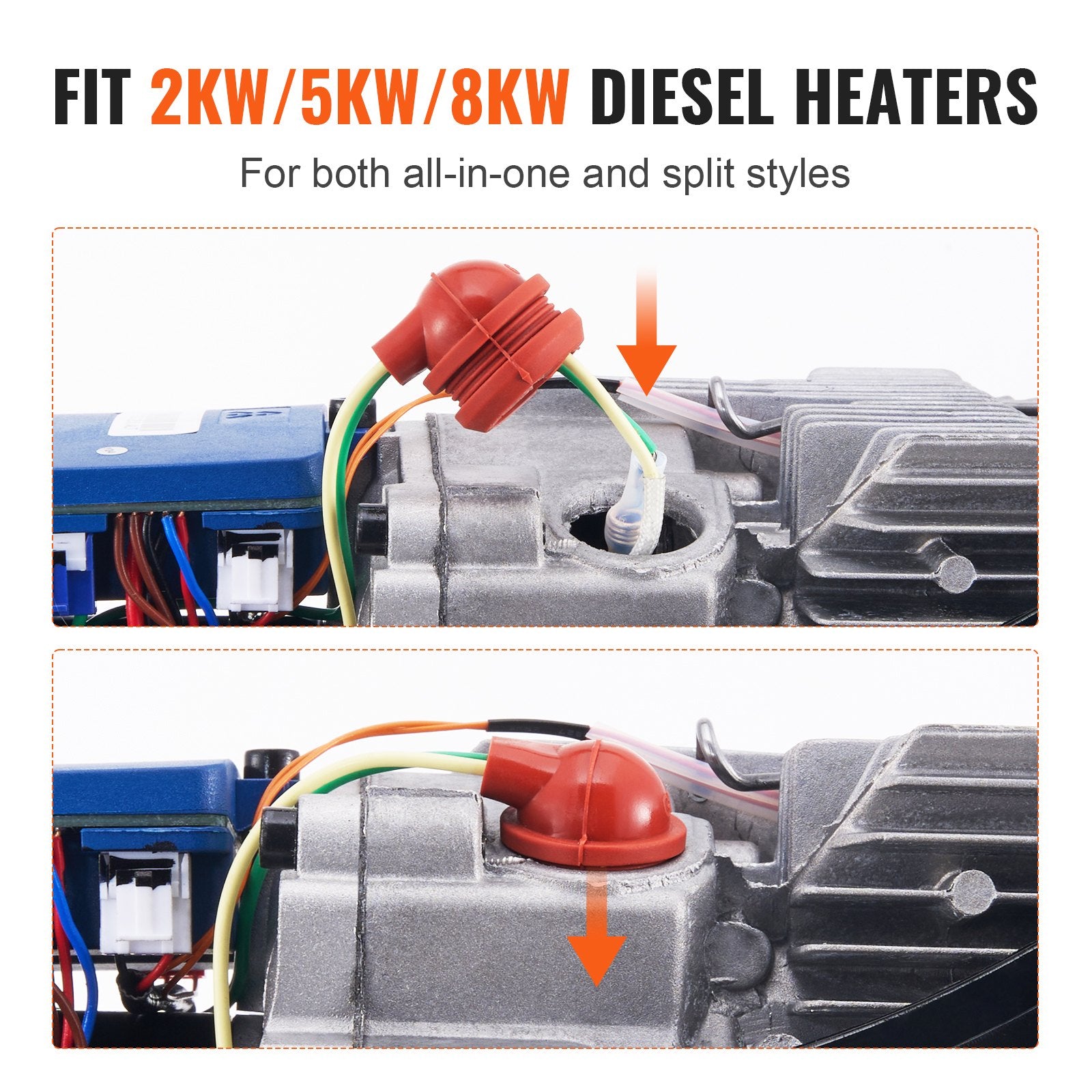 VEVOR gløderørssæt 8 V til 2/5/8 kW dieselvarmer – detaljebillede 4