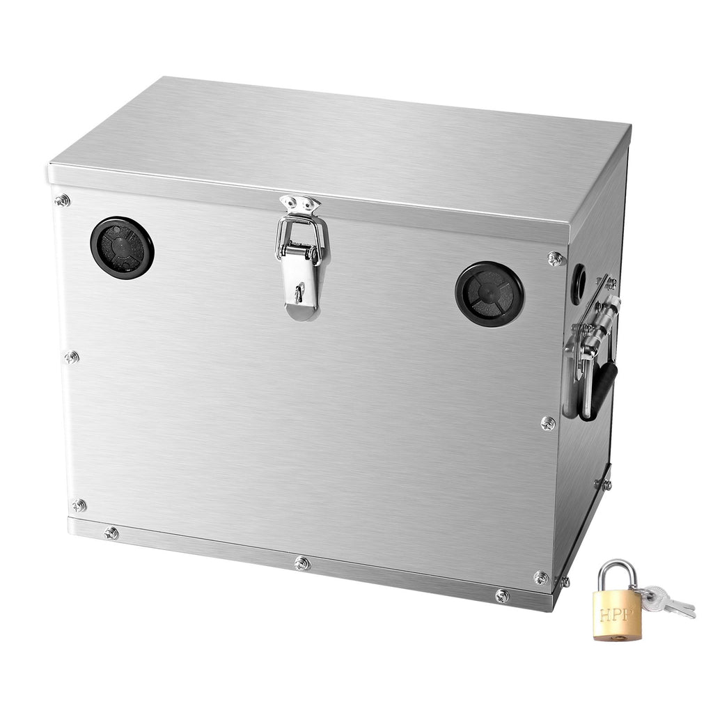 VEVOR batterikasse i rustfrit stål – Group 24/31 med lås – officielt VEVOR produktbillede