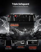 VEVOR smart batterikasse Group 24/27 – voltmeter, USB og 12 V udtag – detaljebillede 4