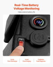 VEVOR smart battery box Group 24/31 – voltmeter, USB and Anderson