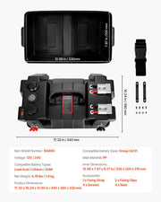 VEVOR smart battery box Group 24/31 – voltmeter, USB and Anderson