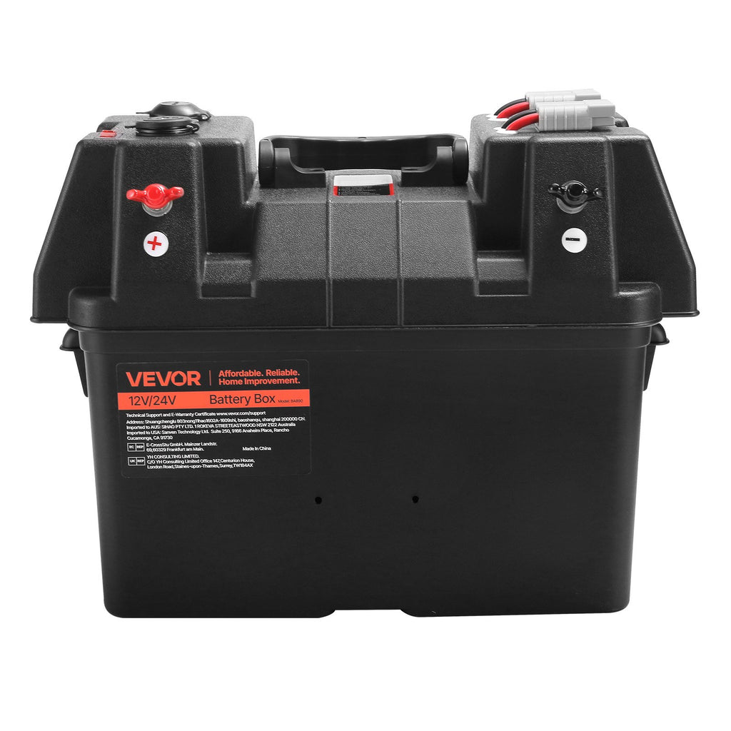 VEVOR smart batterikasse Group 24/31 – voltmeter, USB og Anderson – detaljebillede 10