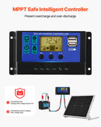 VEVOR 50 W solcelle-vedligeholdelseslader til 12 V batteri – MPPT – detaljebillede 4