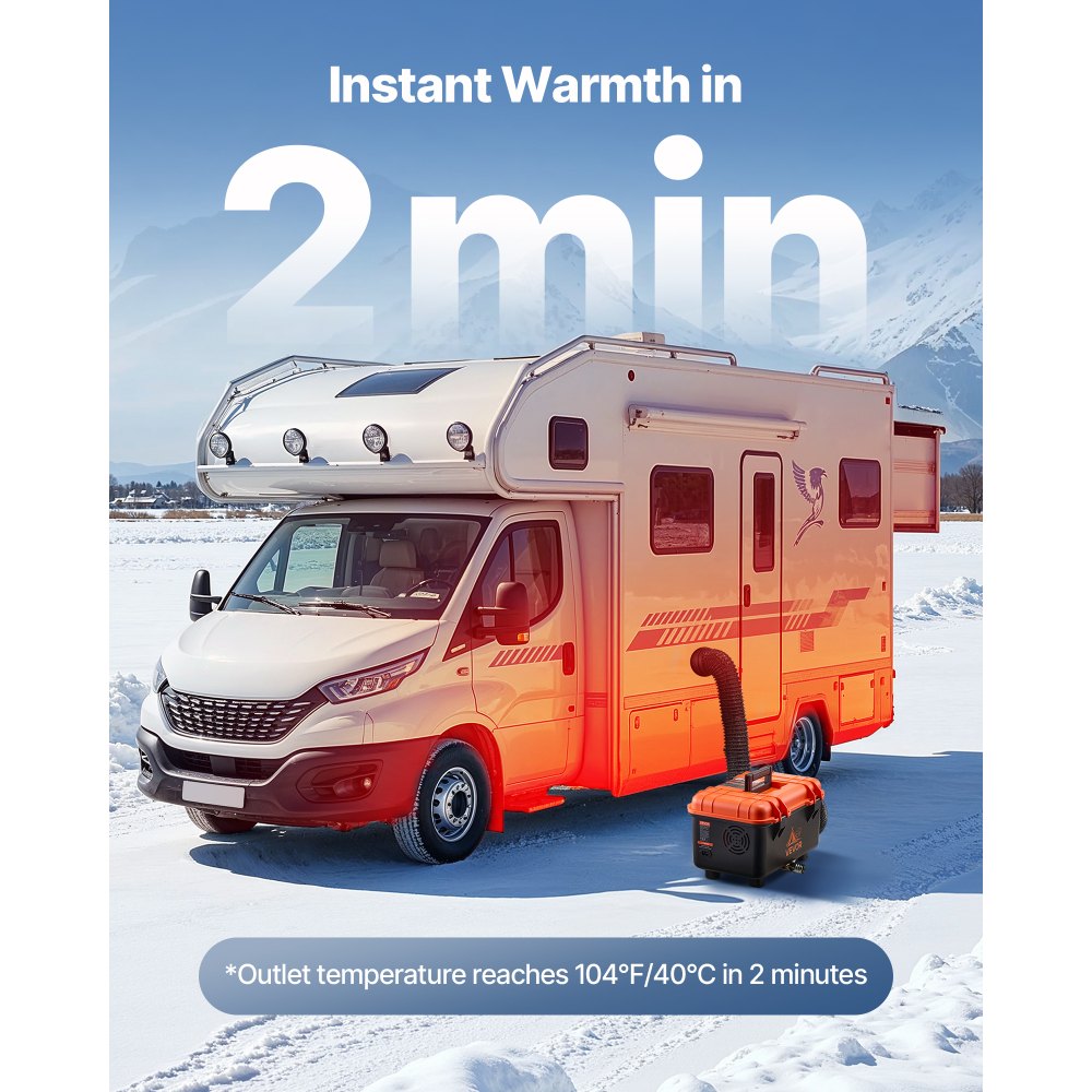 VEVOR dieselvarmer 8 kW 12/24 V – alt-i-én med 4 l tank – billede 3