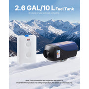 VEVOR Diesel Heater 8 kW 12/24 V – Portable with 10 L Tank