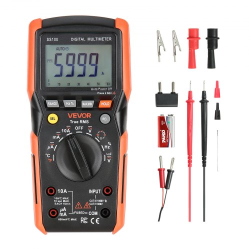 VEVOR digitalt TRMS-multimeter – 6000 counts, auto-range – detaljebillede 2