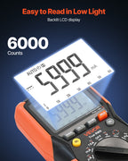 VEVOR digitalt TRMS-multimeter – 6000 counts, auto-range – detaljebillede 4