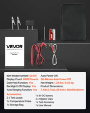 VEVOR digitalt TRMS-multimeter – 6000 counts, auto-range – detaljebillede 8