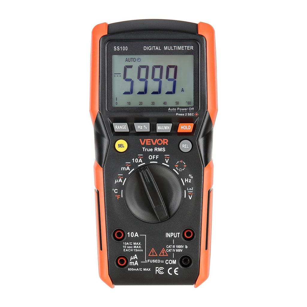 VEVOR digitalt TRMS-multimeter – 6000 counts, auto-range – detaljebillede 10