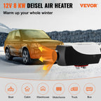 VEVOR dieselvarmer 8 kW 12 V – LCD, fjernbetjening og komplet sæt – billede 2