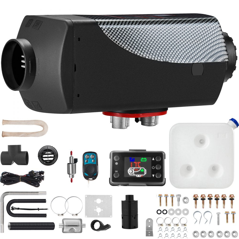 VEVOR dieselvarmer 8 kW 12 V – komplet installationssæt med LCD