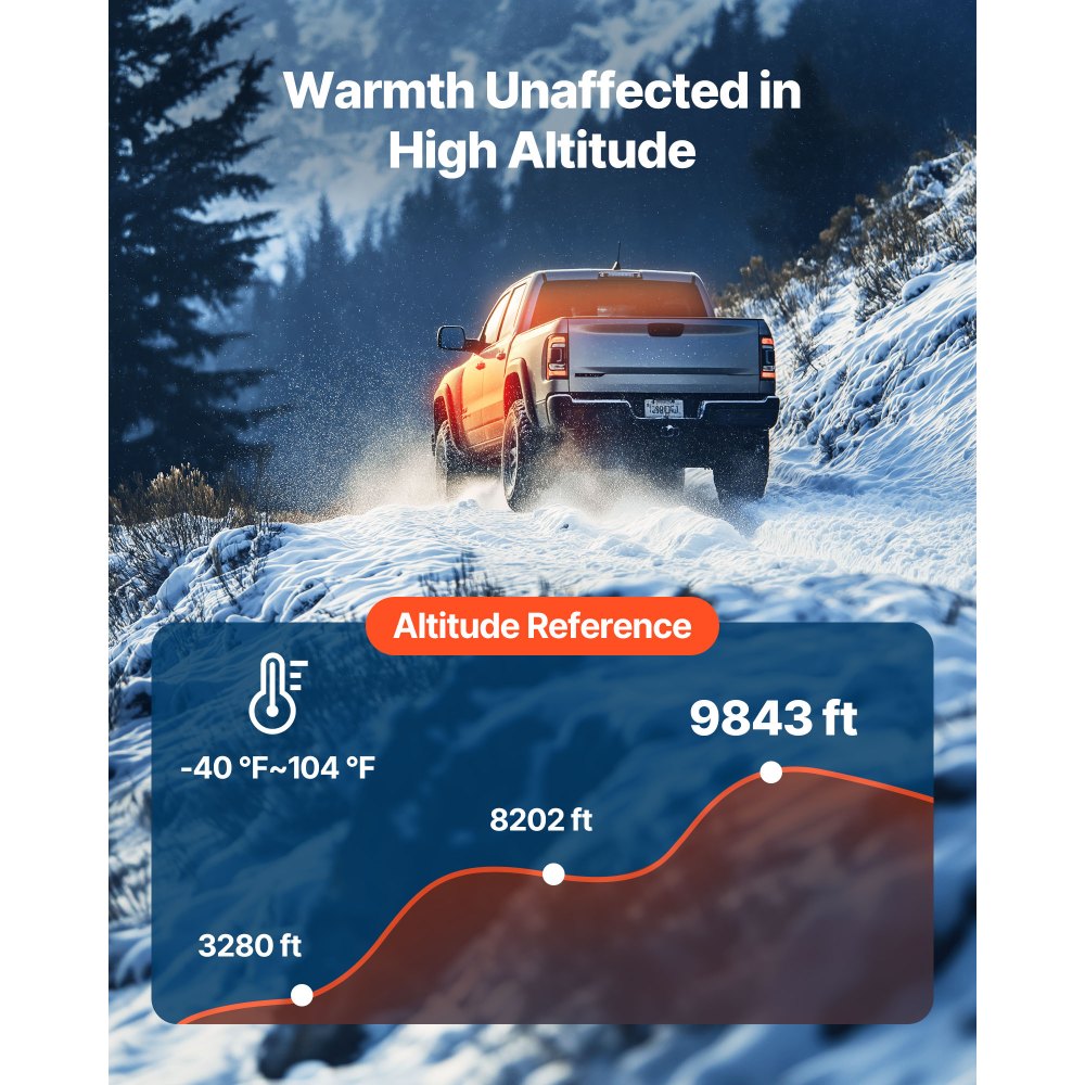 VEVOR dieselvarmer 8 kW 12/24 V – blåt LCD og forvarmning – billede 5