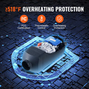 VEVOR 8 kW 12 V diesel heater – Bluetooth and altitude compensation
