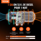 VEVOR dieselvarmer 5 kW 12 V – alt-i-én med LCD og fjernbetjening – billede 2