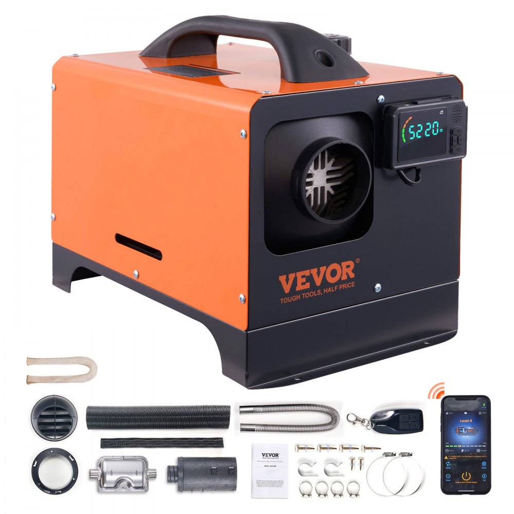 VEVOR dieselvarmer 5 kW 12 V – alt-i-én med Bluetooth
