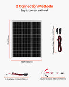 VEVOR 25 W solcelle-vedligeholdelseslader til 12 V batteri – MPPT – detaljebillede 6