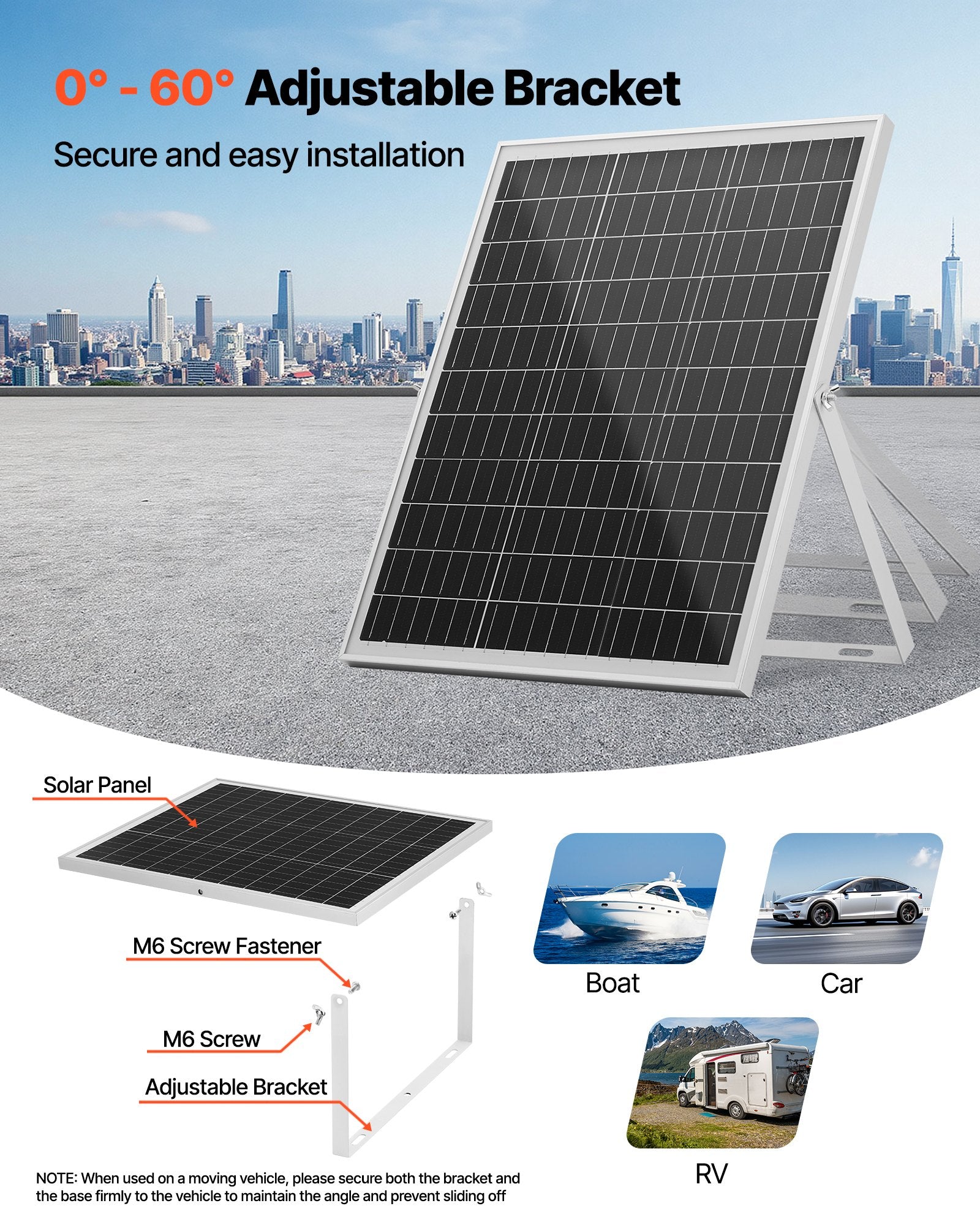 VEVOR 25 W solcelle-vedligeholdelseslader til 12 V batteri – MPPT – detaljebillede 7