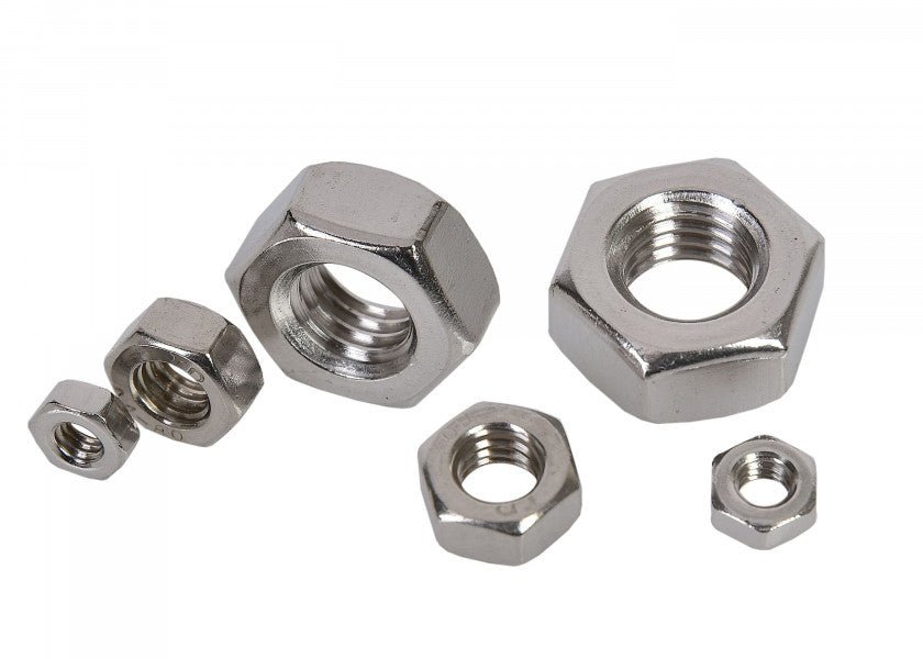 V4A sekskantmøtrikker, pakke a 100 stk. - SejlStrøm
