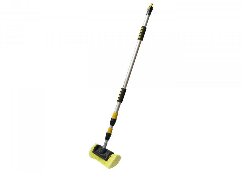 Vaskebørste i aluminium med sidebørster - SejlStrøm