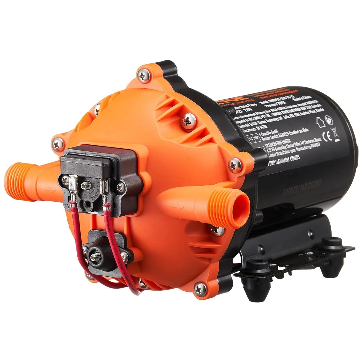 VEVOR 12 V membran vandpumpe – 18,93 L/min med automatisk trykafbryder, 40 - 100 PSI - SejlStrøm