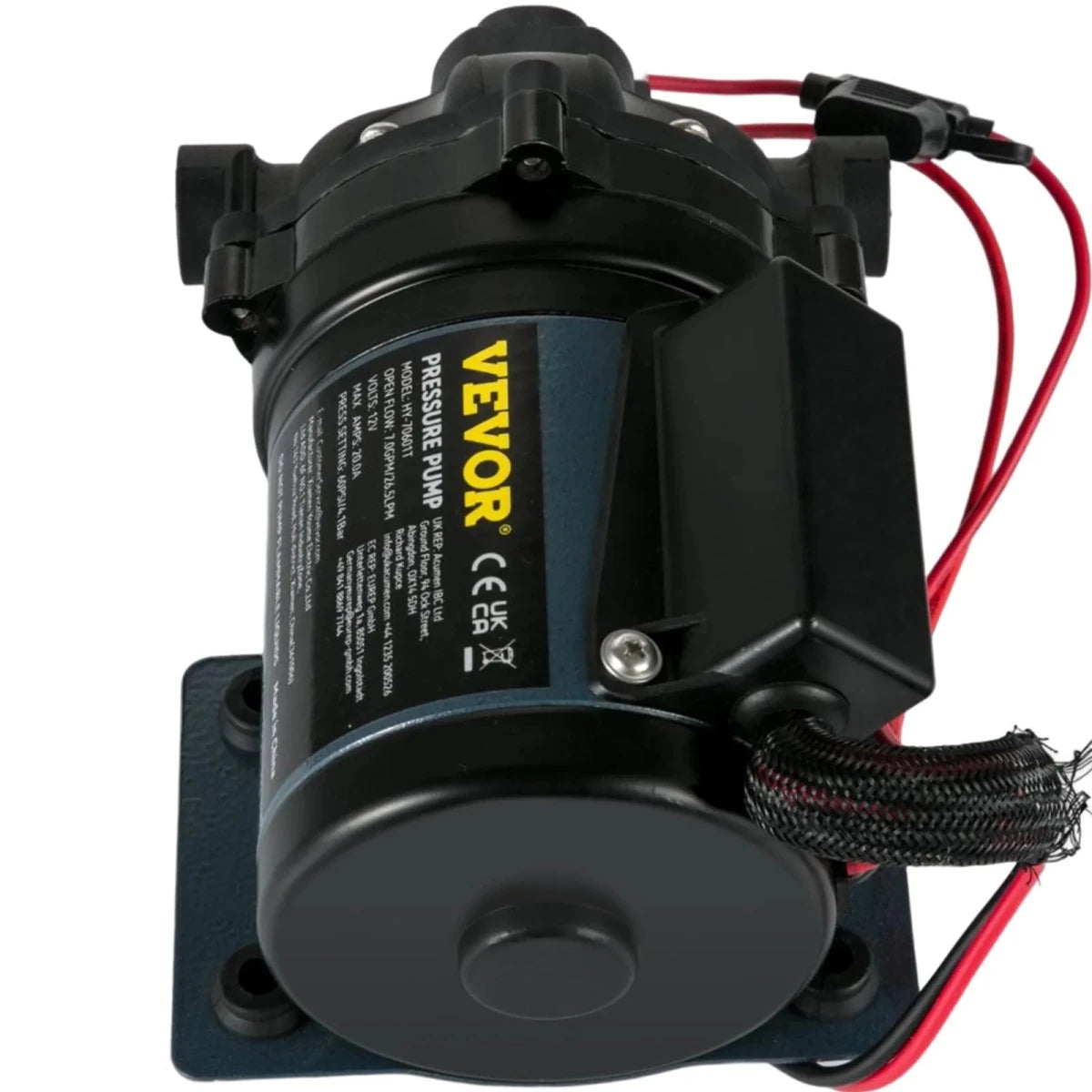 VEVOR 12 V Washdown Vandpumpe – 7 GPM / 26 L/min – 60 PSI Selvansugende Trykpumpe til RV, Marine & Camping - SejlStrøm