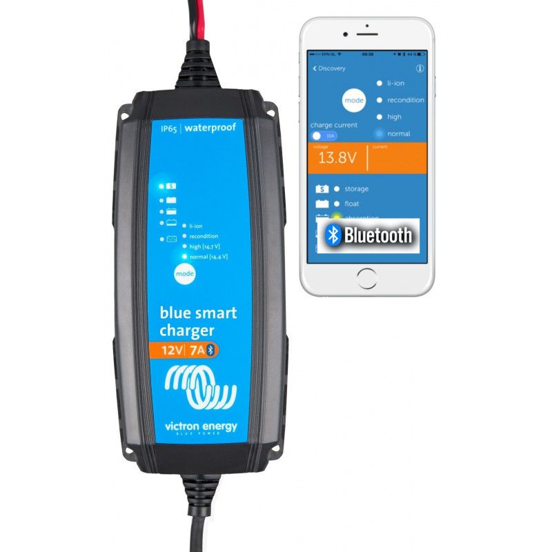 Victron Blue Smart IP65 Charger 12/7 + DC connector – 12 V Batterioplader med Bluetooth - SejlStrøm