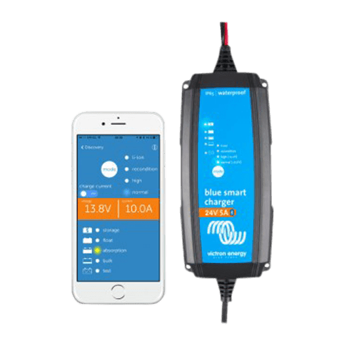Victron Blue Smart IP65 Charger 24/5 + DC connector – 24 V Batterioplader med Bluetooth - SejlStrøm